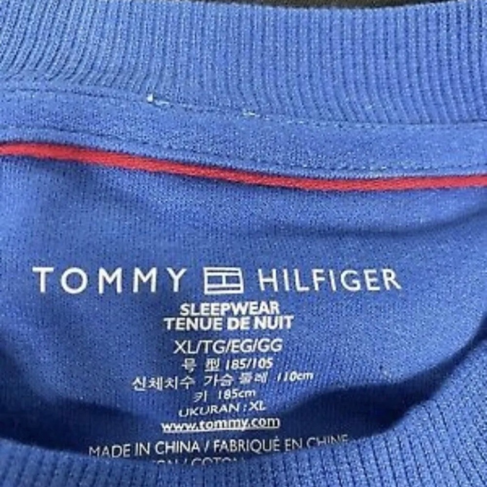NWT Tommy Hilfiger Mens Blue Sleep Sweatshirt Size XL - Picture 4 of 7